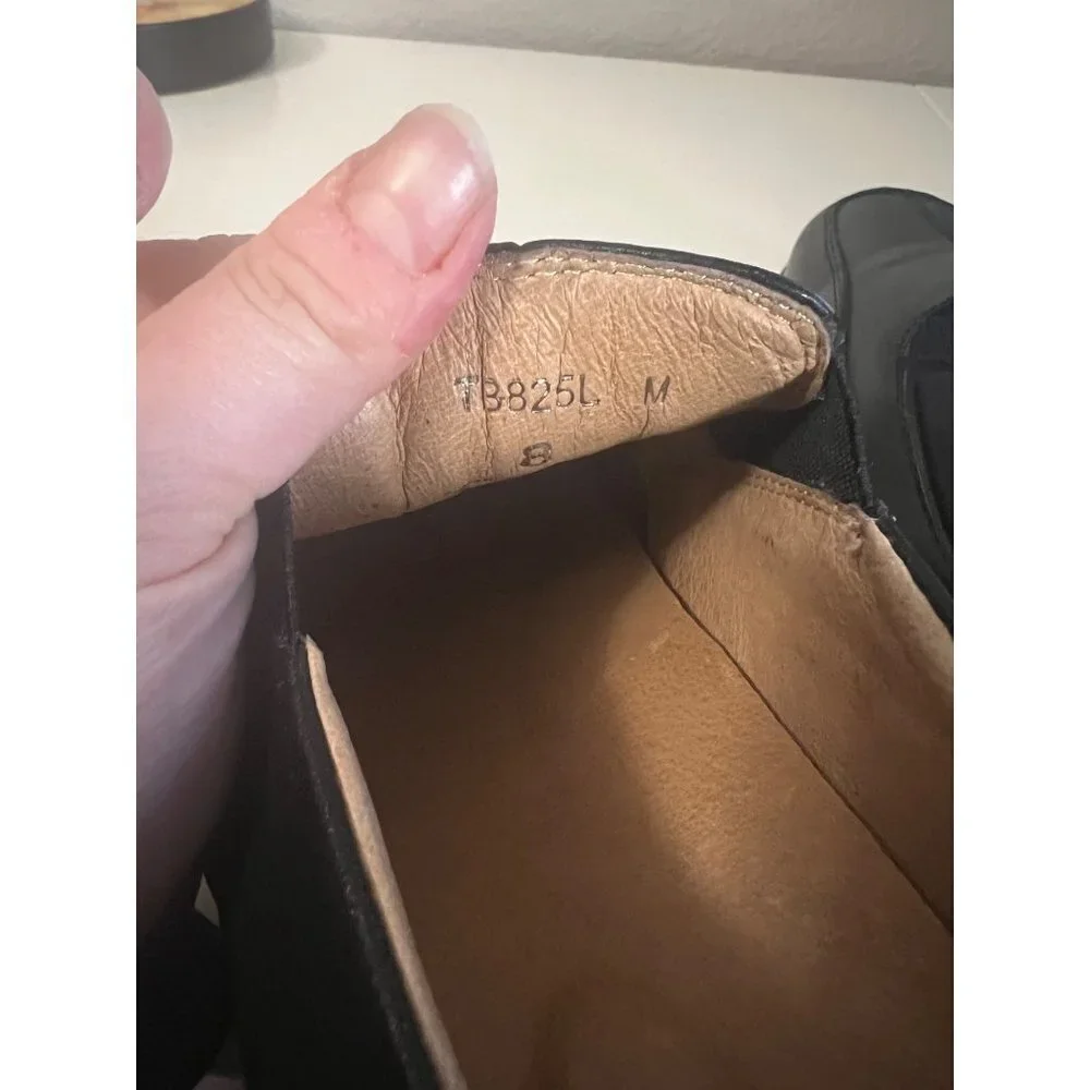Gravity Defyer | Patrik Black Leather‎ Slip-on Dress Shoes Sz 8 TB825L